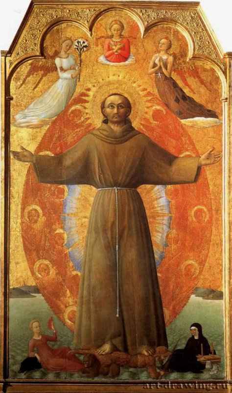 Св. Франциск во славе. 1437-1444 - 179 x 58 см. Дерево. Сеттиньяно. Коллекция Б. Бернсона.