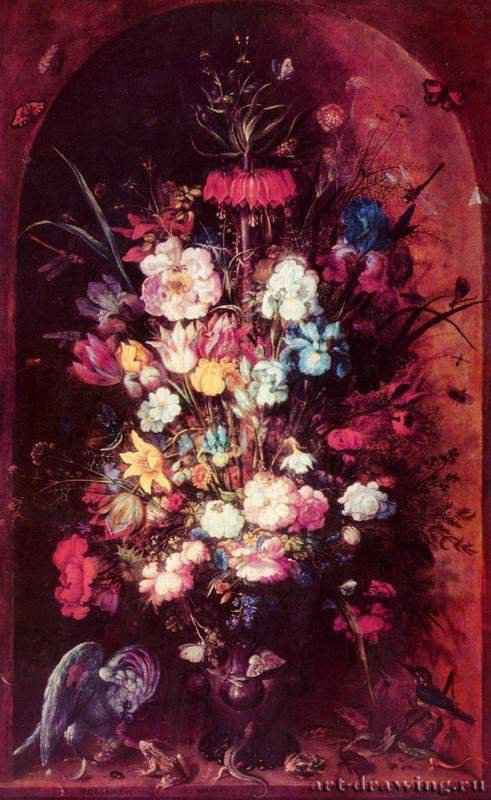 Букет. 1624 - 133 x 81 см. Дерево. Барокко. Нидерланды (Голландия). Утрехт. Центральный музей.