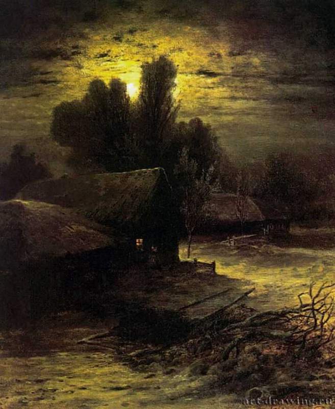 А. К. Саврасов: Зимняя ночь. 1869