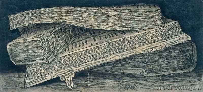 Книги. 1620-1630 - Гравюра 9,3 x 20,5 Риксмузеум Амстердам