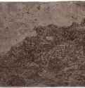 Горная долина с низко плывущими облаками. 1621-1632 - Контр-эпрев с офорта на цветной грунтованной бумаге, черный оттиск, частично подсвеченный гуашью 144 x 201 мм Риксмузеум Амстердам