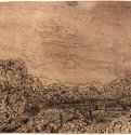 Котловина 1621-1632 - Офорт, коричневый оттиск на грунтованной светло-коричневым тоном бумаге 108 x 187 мм Собрание Лессинга-Розенвальда Дженкинтаун (Пенсильвания)