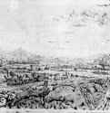 Горная долина с отгороженным полем. 1621-1632 - Офорт, черный оттиск на белой бумаге 286 x 473 мм Британский музей Лондон