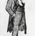Портрет Ф. И. Шаляпина, 1905 г. - Холст, уголь, мел; 235 x 133 см. Москва. Государственная Третьяковская галерея.