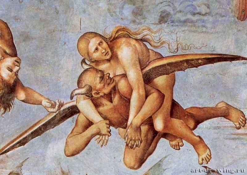 Фрески из собора в Орвьето. Души проклятых, фрагмент, 1499 - Фреска. Орвьето. Капелла Мадонны ди Сан Брицио.
