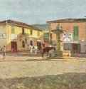 "Пьяццетта" в Сеттиньяно. 1880 * - ХолстРеализм, маккьяйолиИталияМилан. Собрание Страмецци