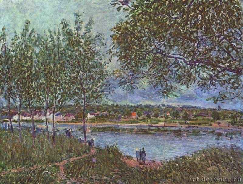 Дорожка к старому парому в Би. 1880 - 45 x 61 смХолст, маслоИмпрессионизмФранцияЛондон. Галерея Тейт