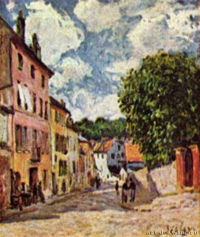 Улица в Море-сюр-Луэне. 1892 - Холст, маслоИмпрессионизмФранцияКембридж (Великобритания). Музей Фицуильям