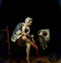 Раздевающаяся женщина. 1661-1665 - Масло, дерево 37 x 27,5 Риксмузеум Амстердам