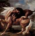 Лев, нападающий на лошадь. 1762 * - 244 x 333 смХолст, маслоРомантизмВеликобританияНью-Хейвен (штат Коннектикут). Йельский центр британского искусства