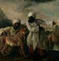 Гепард, два слуги-индуса и олень. 1765 - 206 x 274 смХолст, маслоРомантизмВеликобританияМанчестер. Художественная галерея