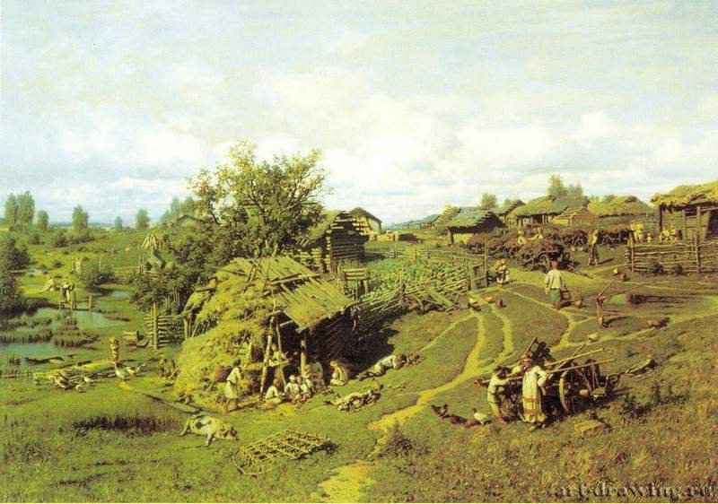 Полдень в деревне. 1864 - 101,5 х 142 смХолст, маслоРоссияСанкт-Петербург. Государственный Русский музей