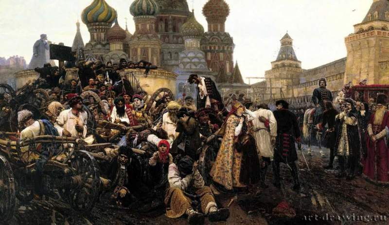 Утро стрелецкой казни, 1881 г. - Холст, масло; 218 х 379 см. Россия.