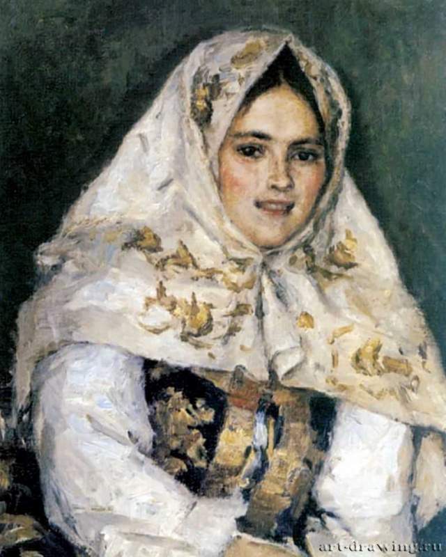 Сибирская красавица. Портрет Екатерины Александровны Рачковской. 1891 - 50 x 39 см. Холст, масло. Россия. Москва. Государственная Третьяковская галерея.