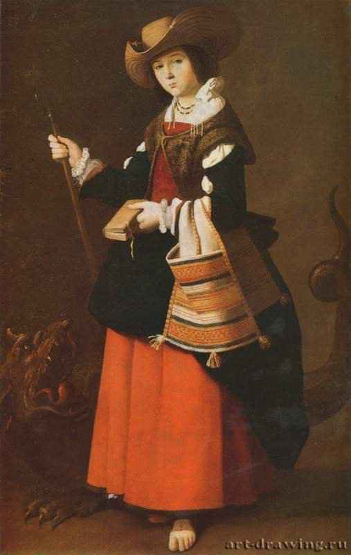 Св. Маргарита. 1631 * - 194 x 112 смХолст, маслоБароккоИспанияЛондон. Национальная галерея