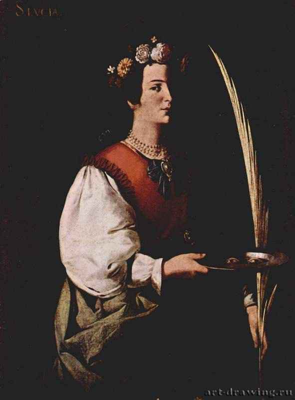 Св. Лусия. 1635-1640 - 104 x 77 смХолст, маслоБароккоИспанияВашингтон. Национальная картинная галереяВходит в цикл картин "Святые жены" (1635-1640)