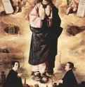 Непорочное зачатие с двумя священниками внизу. 1632 - 252 x 168 смХолст, маслоБароккоИспанияБарселона. Музей искусств Каталонии