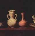 Чашка и вазы. 1633 * - 46 x 84 смХолст, маслоБароккоИспанияМадрид. Прадо