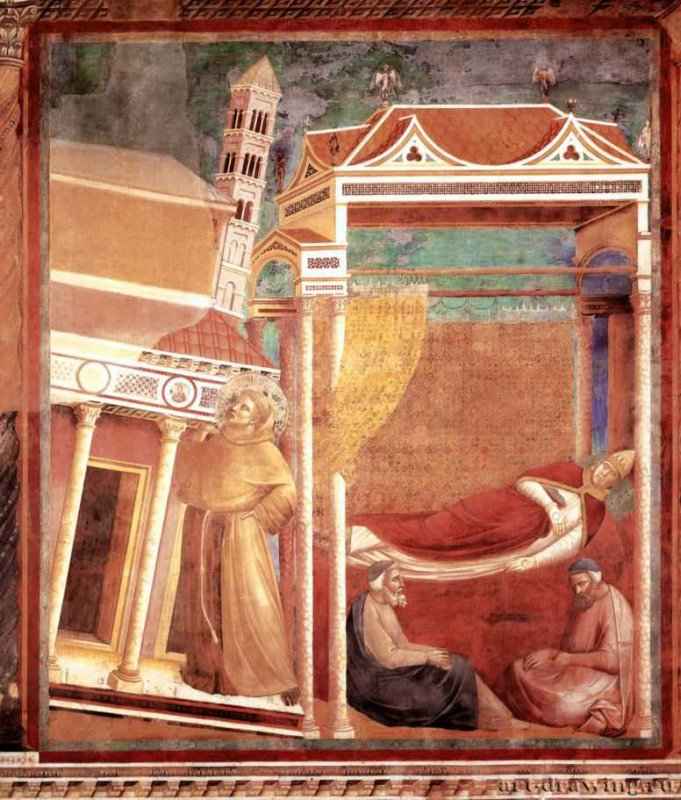 Сон Иннокентия III. 1295 - Ассизи. Сан Франческо, верхняя церковь.