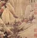 Светлое затишье после снегопада в горном ущелье. 1523 - 69,9 x 37,3 см. Шёлк, тушь, краски. Китай. Тайвань. Дворцовое собрание.