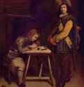 Офицер, пишущий письмо. Вторая треть 17 века - 51,5 x 38,5 см. Холст. Дрезден. Картинная галерея. Голландия.