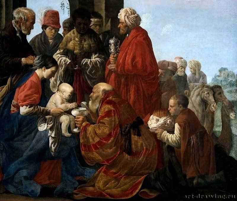 Поклонение волхвов. 1619 - Холст, масло. 134 x 160. Риксмузеум. Амстердам.
