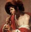 Мальчик, играющий на флейте. 1621 - Холст, масло. Государственный музей. Кассель.