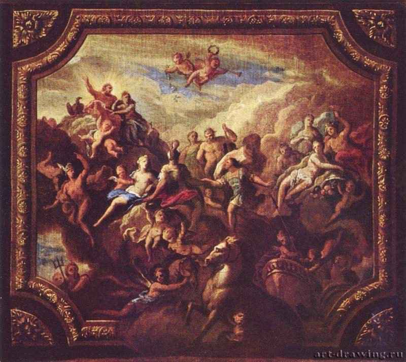 Собрание богов на Олимпе. 1730 - 46 x 52 см. Холст, масло. Рококо. Великобритания. Лондон. Галерея Тейт.