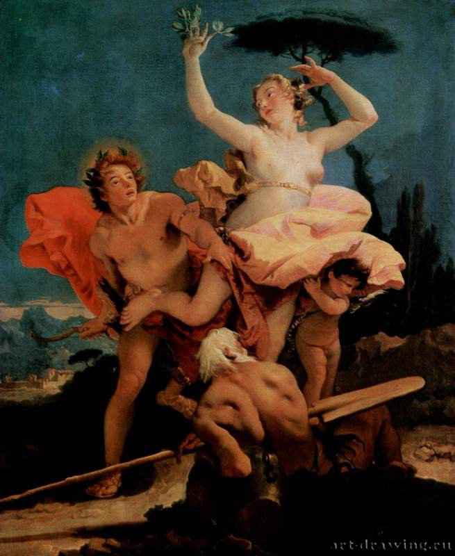 Аполлон и Дафна. 1743-1744 - 96 x 79 смХолст, маслоРококоИталияПариж. Лувр