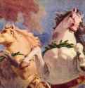 Фрески из императорского зала Вюрцбургского дворца. Фреска в плафоне. Солнечные кони Аполлона. 1750-1753 - ФрескаРококоИталияВюрцбург. Замок