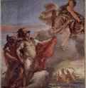 Фрески из виллы Вальмарана в Виченце. Венера покидает Энея и Ахата на берегах Ливии. 1757 - ФрескаРококоИталияВиченца. Вилла Вальмарана