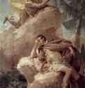 Фрески из виллы Вальмарана в Виченце. Меркурий является во сне Энею и внушает ему покинуть Карфаген. 1757 - ФрескаРококоИталияВиченца. Вилла Вальмарана