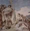 Фрески из виллы Вальмарана в Виченце. Ринальдо покидает Армиду. 1757 - ФрескаРококоИталияВиченца. Вилла Вальмарана