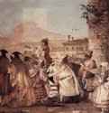 Фрески из виллы Вальмарана в Виченце. Ярмарочный зазывала. 1757 - ФрескаРококоИталияВиченца. Вилла Вальмарана