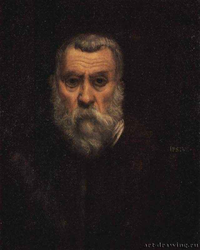 Тинторетто Якопо: Автопортрет, 1588. Возрождение, маньеризм. Италия. Венецианская школа.