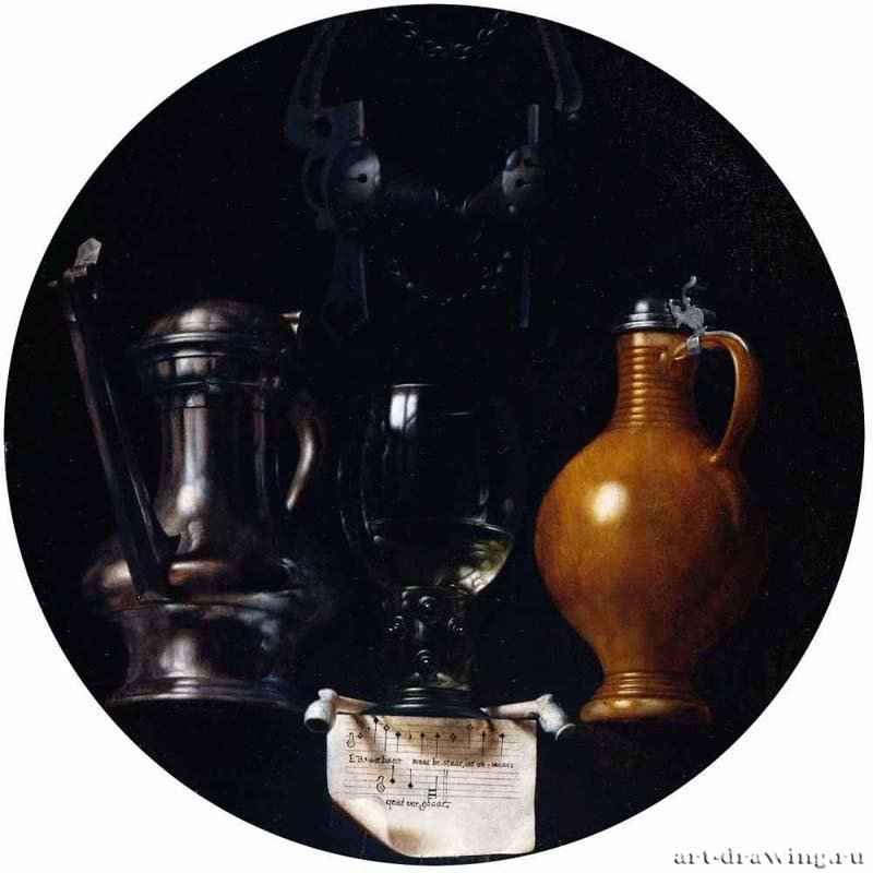 Эмблематический натюрморт. 1614 - Холст, масло 52 x 50,5 Риксмузеум Амстердам