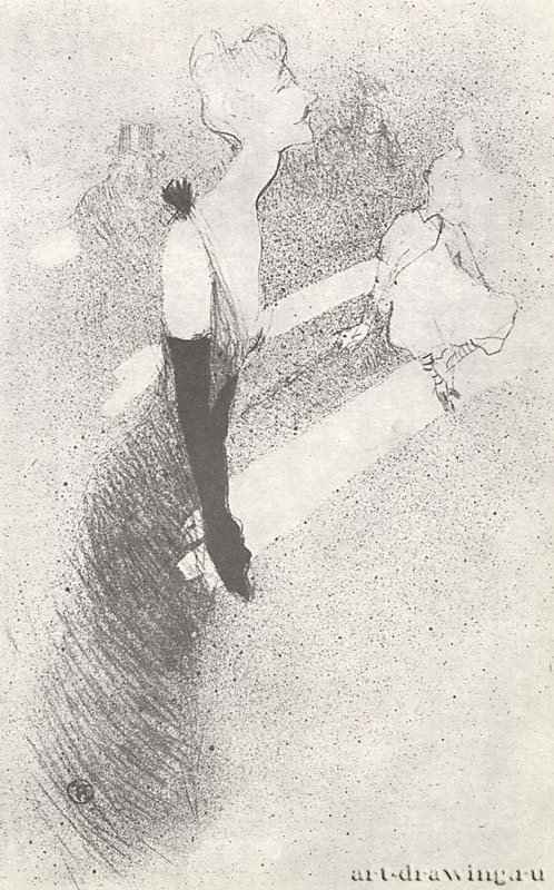 Иллюстрация к альбому "Иветт Гильбер". 1894 - 265 х 178 мм Литография Постимпрессионизм Франция