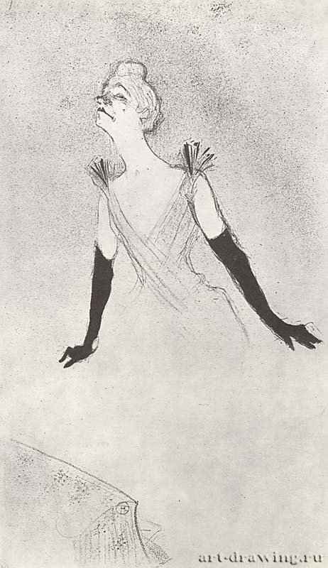 Иллюстрация к альбому "Иветт Гильбер". 1894 - Литография Постимпрессионизм Франция