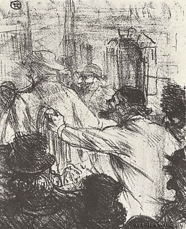 Иллюстрация к книге Клемансо "У подножия Синая" 1897 - 172 х 140 мм Литография Постимпрессионизм Франция