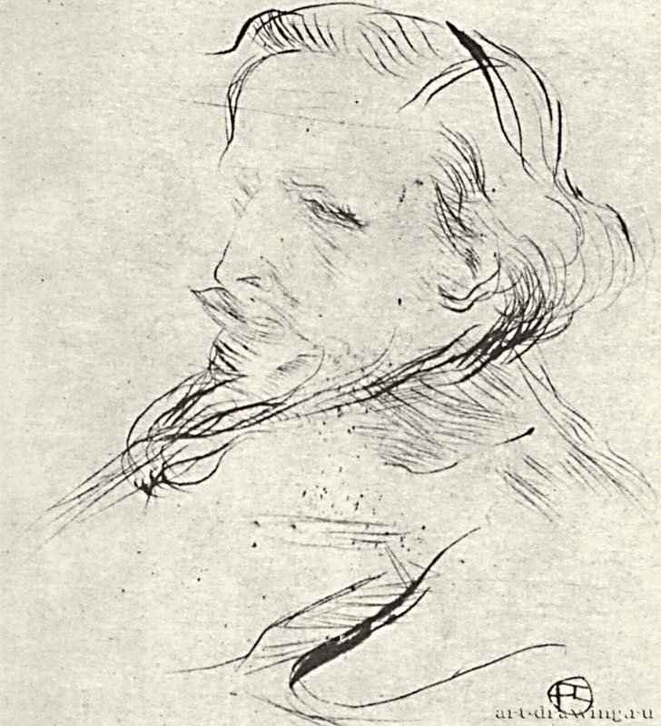 Портрет Франсиса Журдена. 1898 - 170 х 102 мм Офорт и гравюра сухой иглой Постимпрессионизм Франция