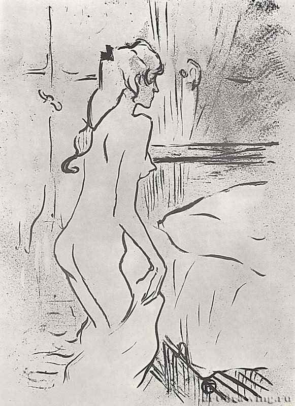 Женщина в комнате (этюд). 1893 - 250 х 190 мм Литография Постимпрессионизм Франция