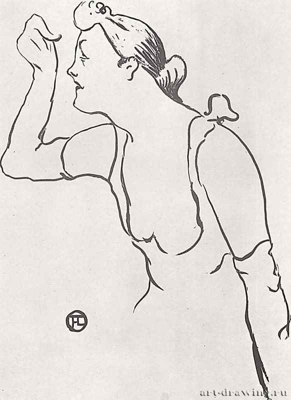 Серия "Кафешантан", Паулa Бребьон. 1893 - 260 х 190 мм Литография Постимпрессионизм Франция