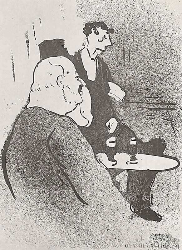 Серия "Кафешантан", Дюкар в "Амбассадоре". 1893 - 259 х 195 мм Литография Постимпрессионизм Франция