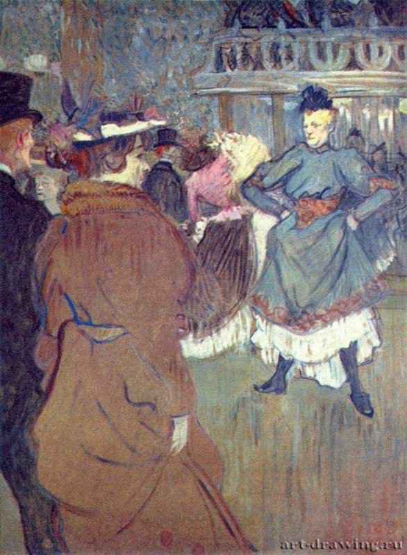 В "Мулен-Руж", начало кадрили. 1892 - 80 x 60,5 смМасло, гуашь, картонПостимпрессионизмФранцияВашингтон. Национальная картинная галерея