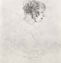 Люс Мюре в профиль. 1895 - 228 х 220 мм Литография Постимпрессионизм Франция