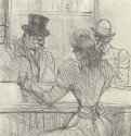 В баре "Пиктон, Рю Скриб". 1896 - 330 х 233 мм Литография Постимпрессионизм Франция