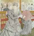 Танец в "Мулен Руж" (Две подруги). 1897 - 460 х 350 мм Цветная литография Постимпрессионизм Франция