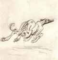 Шотландская левретка. 1882-1884 - 264 х 159 мм Карандаш на белой бумаге Сиэттл. Художественный музей Постимпрессионизм Франция