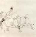Две лошади в мыле. 1882-1884 - 153 х 228 мм Черный мел на белой бумаге Оттава. Национальная галерея Канады ПостимпрессионизмФранция