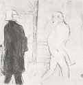 Антуан и Гемьер в пьесе "Крах". 1893 - 290 х 395 мм Литография Постимпрессионизм Франция